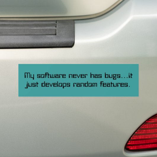 Random Feit Bumpersticker (Op auto)