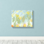 Random Flowers Stretted Canvas Print (Insitu (Houten vloer))