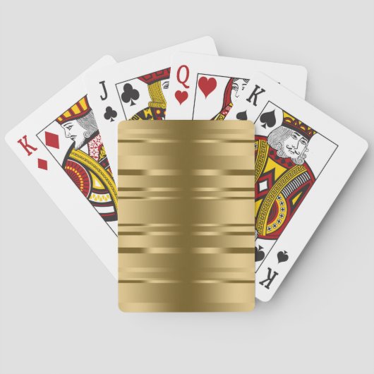 Random Gold Stripes Pattern-Canvas tas Pokerkaarten (Achterkant)