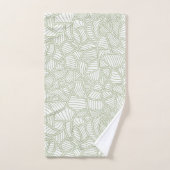 Random Leaf Mosaic Bleek Green Bad Handdoek (Handdoek)