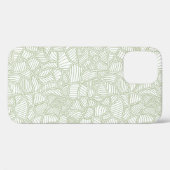 Random Leaf Mosaic Bleek Green Case-Mate iPhone Case (Achterkant (horizontaal))