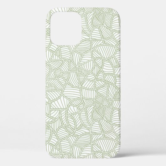 Random Leaf Mosaic Bleek Green Case-Mate iPhone Case (Achterkant)