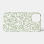 Random Leaf Mosaic Bleek Green Case-Mate iPhone Case (Achterkant (horizontaal))