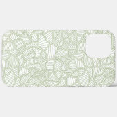 Random Leaf Mosaic Bleek Green Case-Mate iPhone Case (Achterkant (horizontaal))