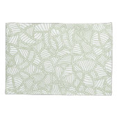 Random Leaf Mosaic Bleek Green Kussensloop (Achterkant-Links)
