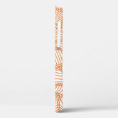 Random Leaf Mosaic Dark Oranje Case-Mate iPhone Case (Achterkant / Links)