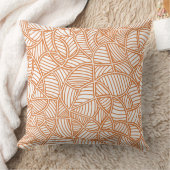 Random Leaf Mosaic Dark Oranje Kussen (Deken)