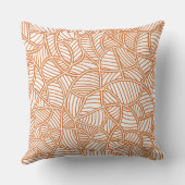Random Leaf Mosaic Dark Oranje Kussen (Achterkant)