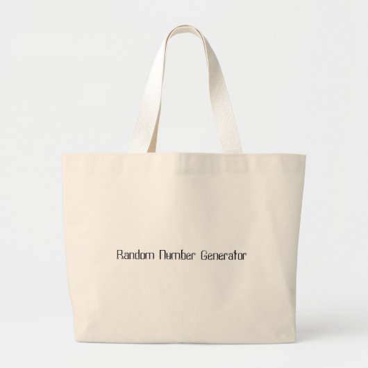 Random Number Generator Grote Tote Bag (Voorkant)