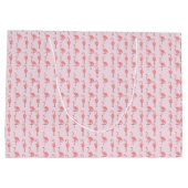 Random Pink Flamingo Bird Patroon Groot Cadeauzakje (Achterkant)