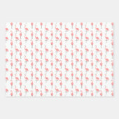 Random Pink Flamingo Bird Patroon Inpakpapier Vel (Voorkant)