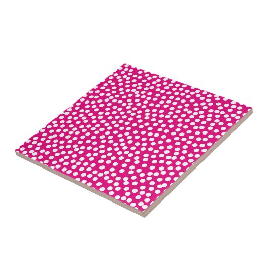 Random Scatered Whimsical Polka Dot Pattern Tegeltje (Zijkant)