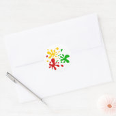 Random Splats Ronde Sticker (Envelop)