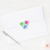 Random Splats Ronde Sticker (Envelop)