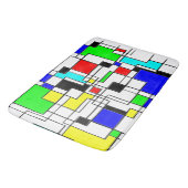 Random Squares Homage to Mondrian Badmat (Gekanteld)