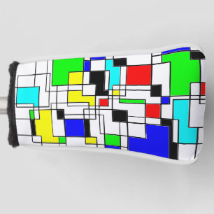 Random Squares Homage to Mondrian Golfheadcover
