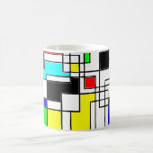 Random Squares Homage to Mondrian Koffiemok (Center)