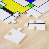 Random Squares Homage to Mondrian Legpuzzel (Zijkant)