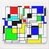 Random Squares Homage to Mondrian Muismat (Voorkant)