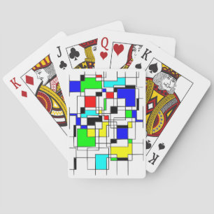 Random Squares Homage to Mondrian Speelkaarten