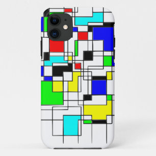 Random Squares Homo naar Mondriaan iPhone 11 Hoesje
