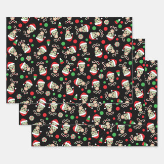 Random Sugar Skull Santa Inpakpapier Vel