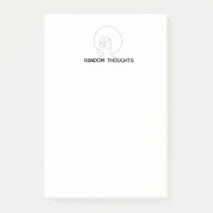 Random Thoughts Afro Post-it® Notes