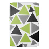 Random Triangles Lime Green Grey Black White Badmat (Voorkant Verticaal)