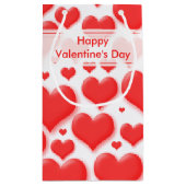 Random Valentijn Red Heart naadloze collage Klein Cadeauzakje (Achterkant)