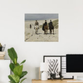Randonnée à cheval sur la plage, A. Mauve - Poster (Bureau à domicile)