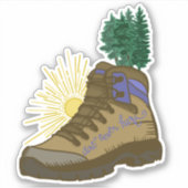 Randonnée Boot Dirt Jamais Blessé Sticker (Devant)