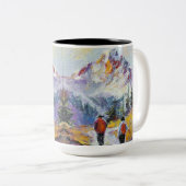 Randonnée - Colorado Mountains Peinture - Mugs & T (Devant droit)