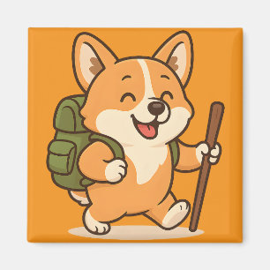 Randonnée Corgi Magnets Cuisine Déco Cute Aventu