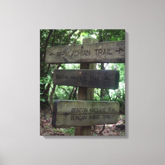 Randonnée du panneau de signalisation sur toile (Recto)