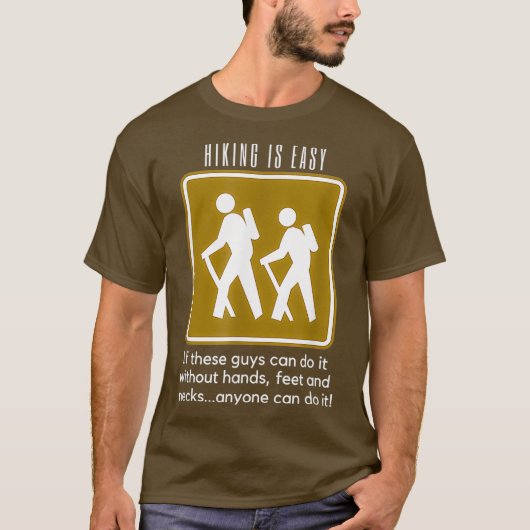 Randonnée est Easy T-shirt Funny Backpacking Tee (Devant)