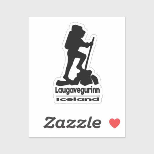 Randonnée - Laugavegurinn - Islande - Sticker (Feuille)