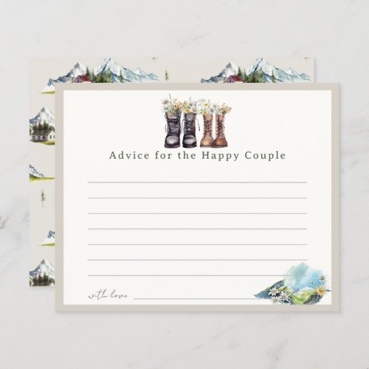 Randonnées Boots Couples Carte de conseil douche (Devant / Derrière)