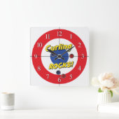 "RANDONNÉES DE Curling !" Horloge du curleur - (ro (Maison)