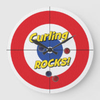 "RANDONNÉES DE Curling !" Horloge du curleur - (ro