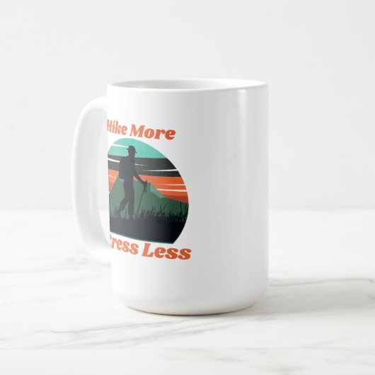 Randonner plus, Stress moins Mug (Devant gauche)