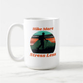 Randonner plus, Stress moins Mug (Gauche)