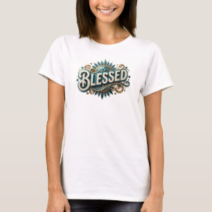 Randse BLESSED Kunstcompositie T-shirt