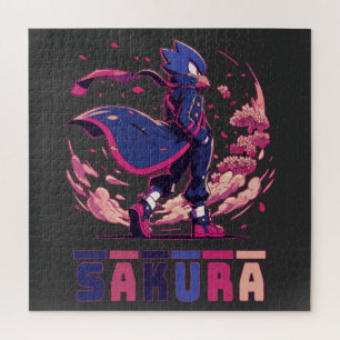Randse Sakura Krijger Vogel Anime Illustratie Legpuzzel