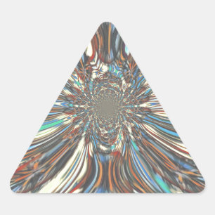 Randstedige Afrikaanse Stedelijke Pop Art Abstract Driehoek Sticker