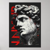 Randstedige David Buste Moderne Straatkunstposter Poster (Voorkant)
