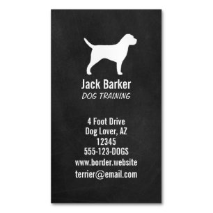 Randterm dog Silhouette Chalkboard-stijl Magnetisch Visitekaartje