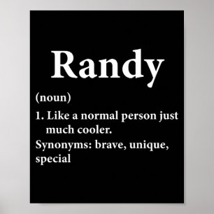 Randy Naam Definitie Grappig D  Poster