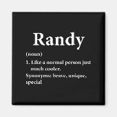 Randy Name Definition Funny D Magneet (Voorkant)