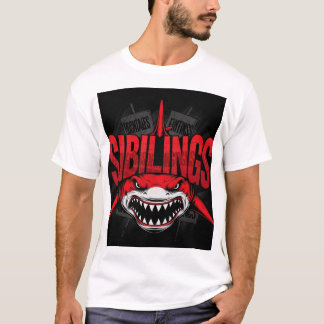 Randzige Grafische Vormgeving voor Broers en Zusse T-shirt