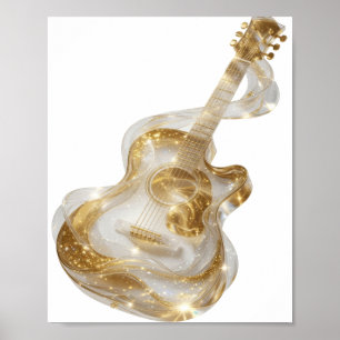 Randzilveren GOLDEN GUITAR Statement Design Poster